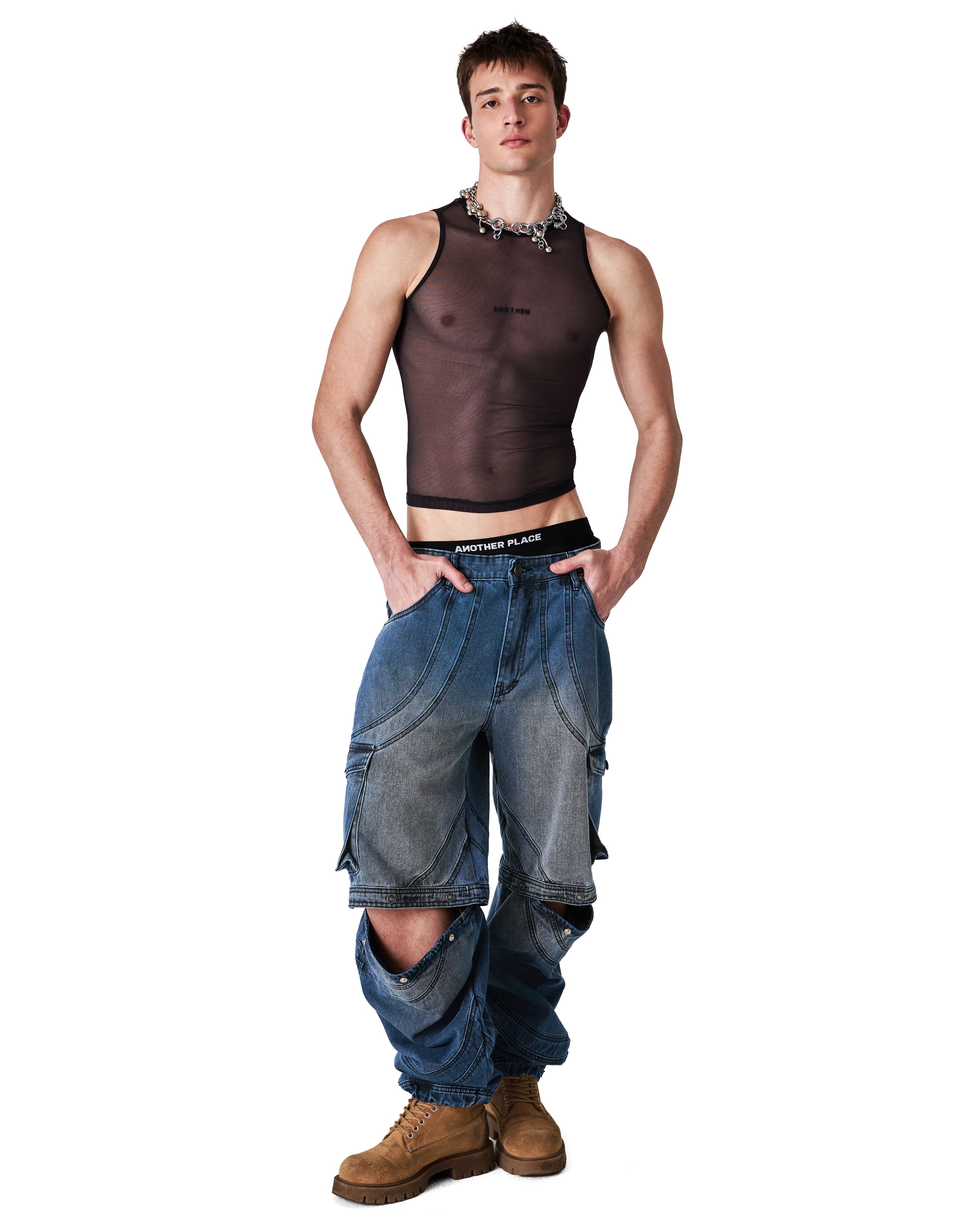 Calça Ride Destacável Overwashed Blue