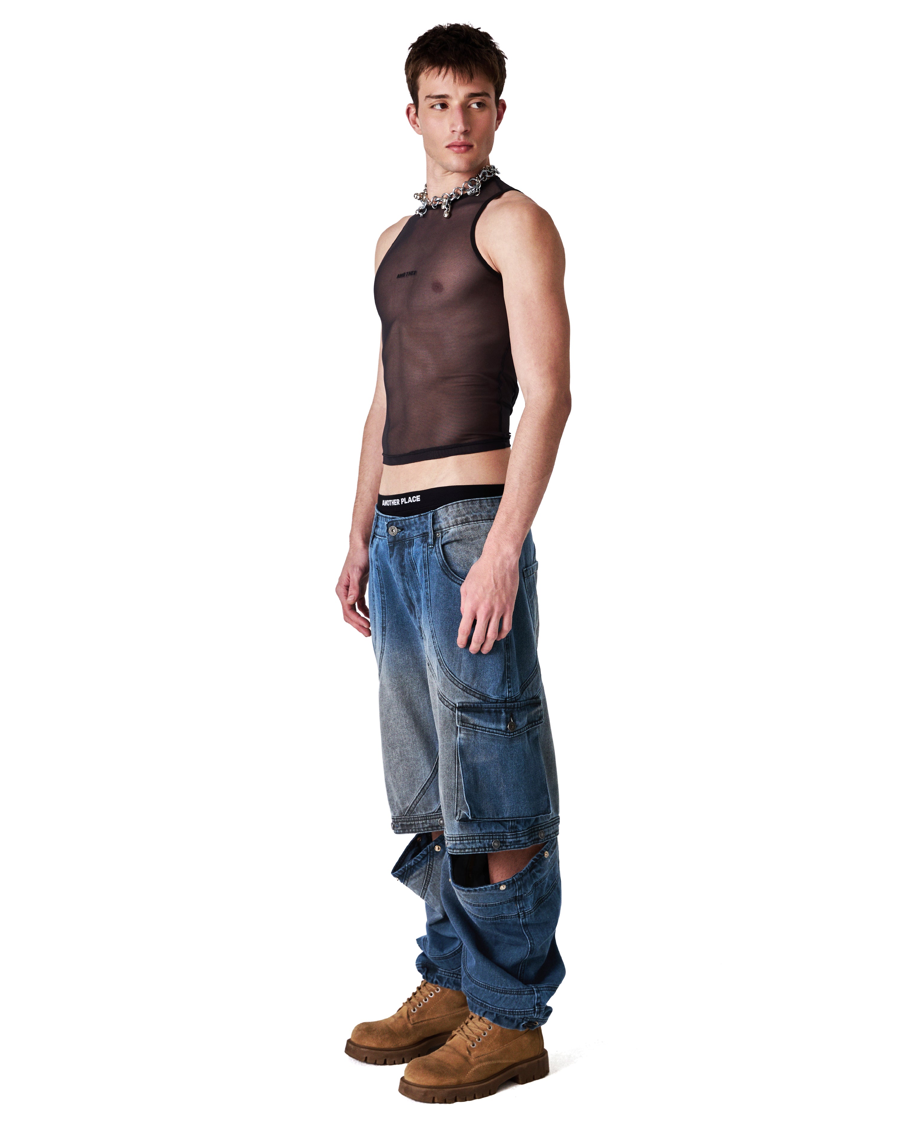 Calça Ride Destacável Overwashed Blue