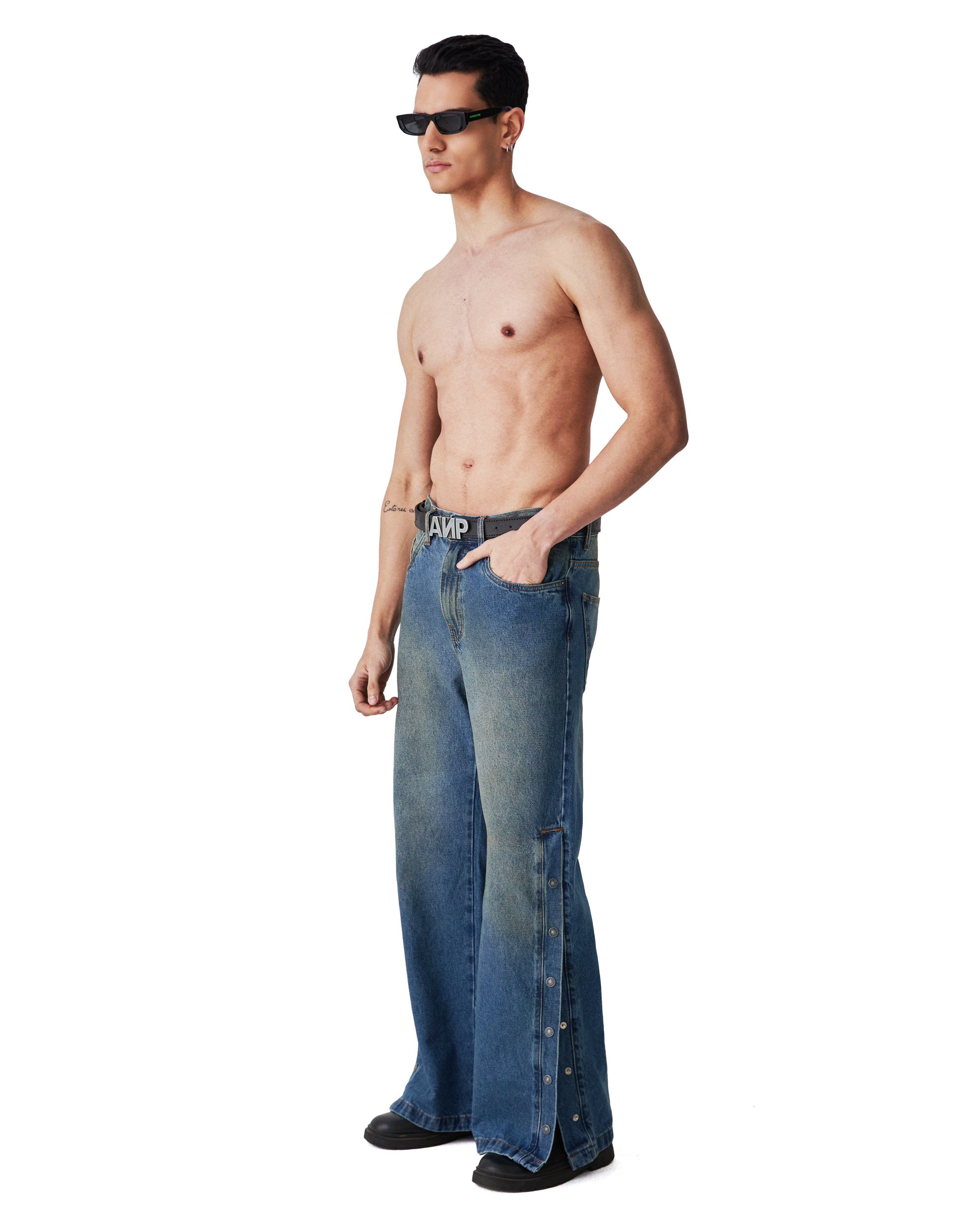 Calça Wide Button Split