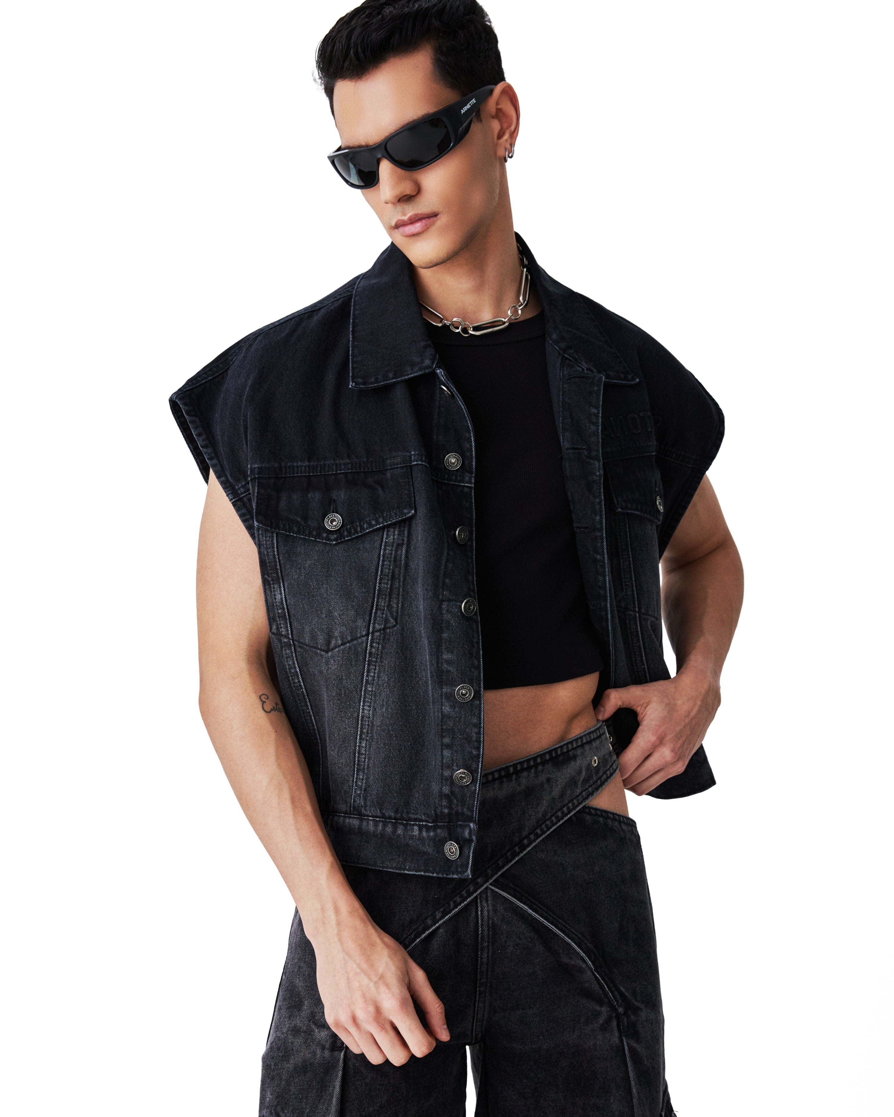 Colete Oversized Black Fade