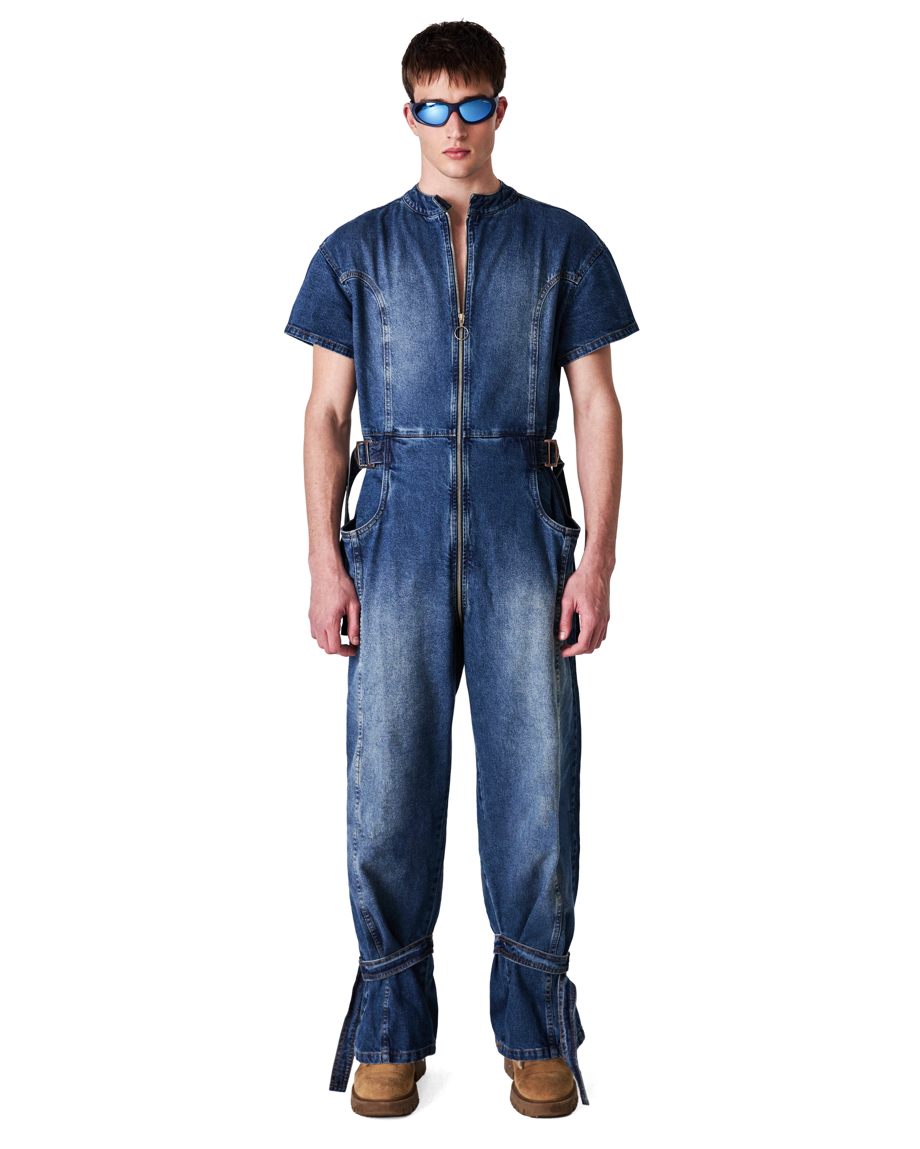 Macacão Zip Jeans