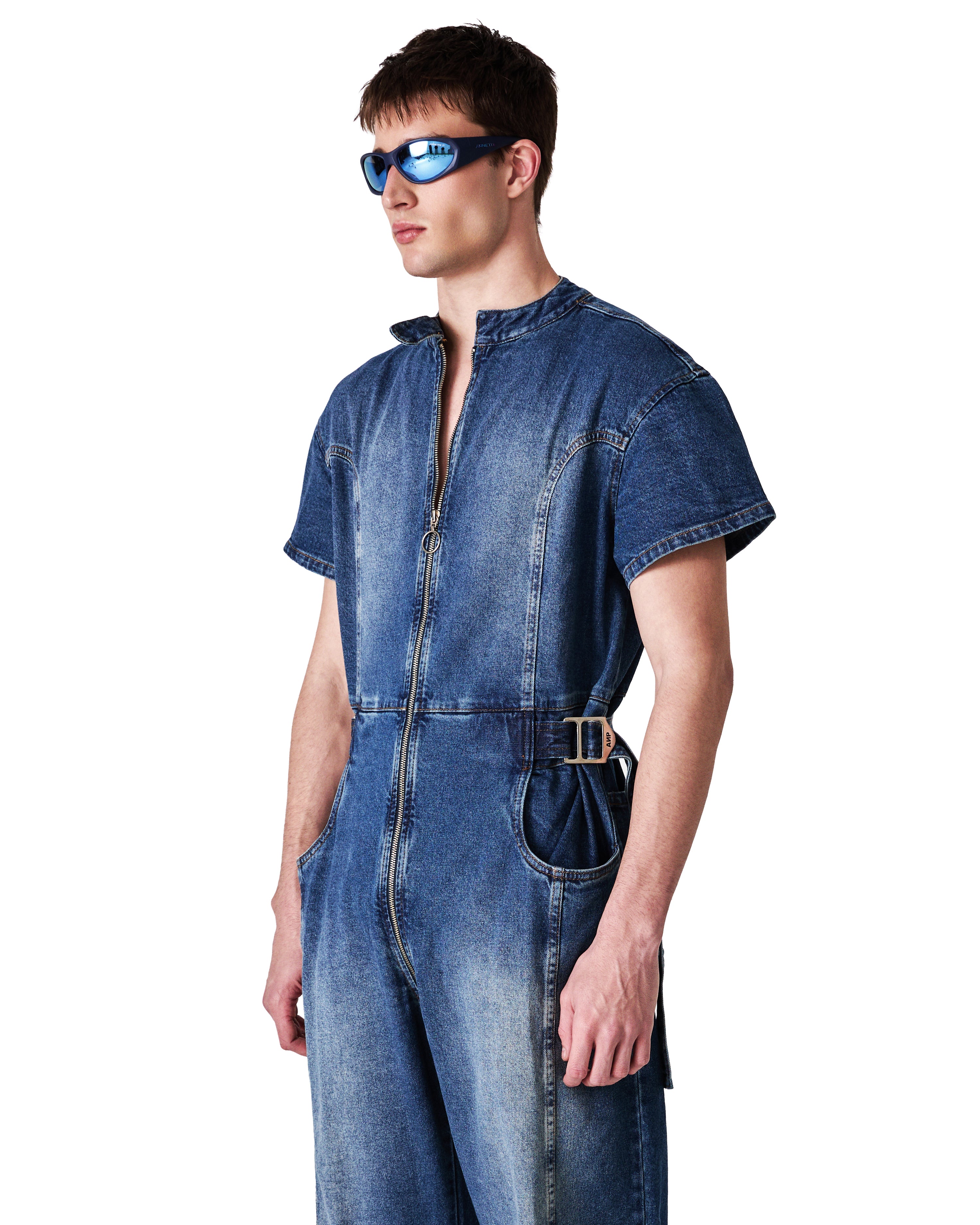 Macacão Zip Jeans
