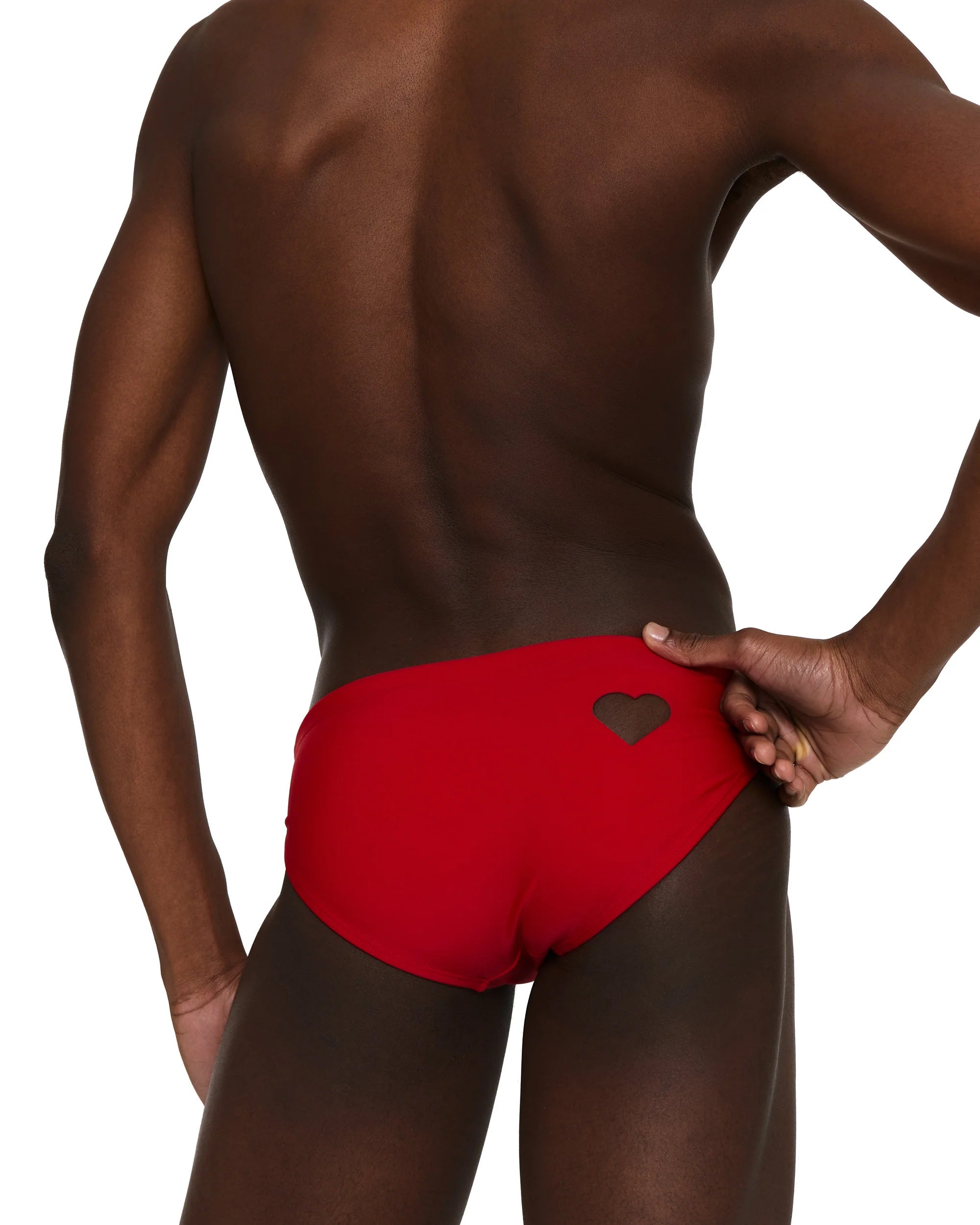 Under Swim Heart Red